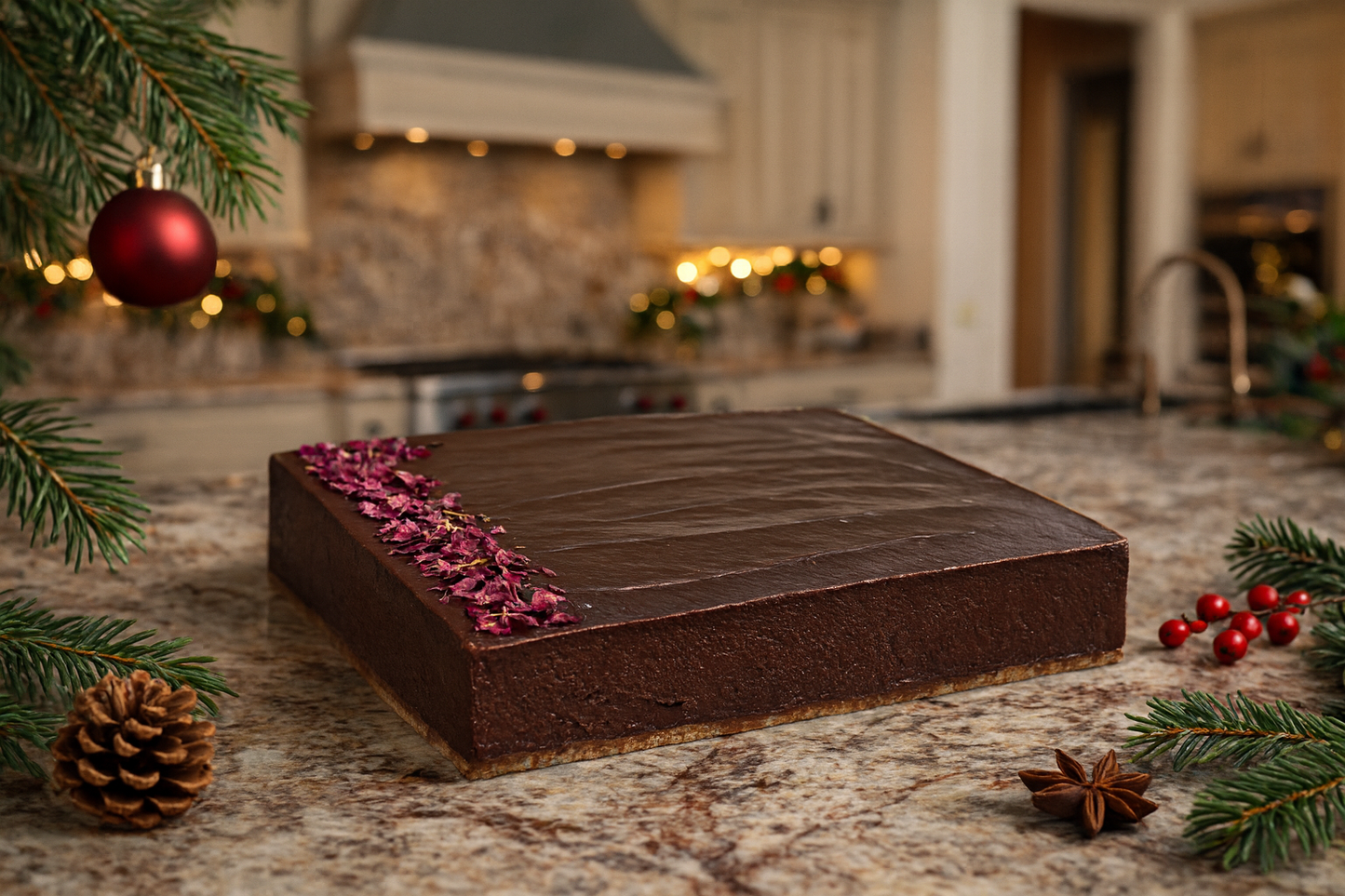 Dark Chocolate Salted Cream Tart